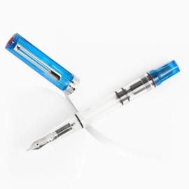 Penna stilografica Twsbi Eco Blu trasparente pennino F M2530170