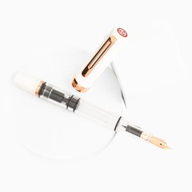 Twsbi Eco Fountain Pen White Rose Gold F nib