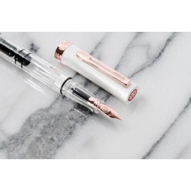 Twsbi Eco Fountain Pen White Rose Gold F nib