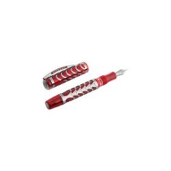 Visconti Skeleton Red Fountain Pen 18KT F - Limited Edition