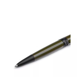 Pineider Avatar UR Glossy Ballpoint pen Black Matt Trims Military Green