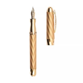 Pineider Matrix Fountain Pen Yellow Gold Fine nib