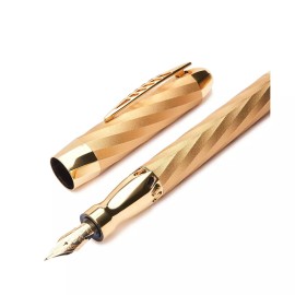 Pineider Matrix Fountain Pen Yellow Gold Fine nib