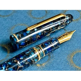 Esterbrook Estie Nouveau Bleu 金色镶边钢笔 Journaler 笔尖