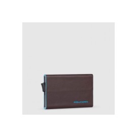 Porta carte di credito con sliding system Piquadro Blue Square Mogano PP5959B2R/MO