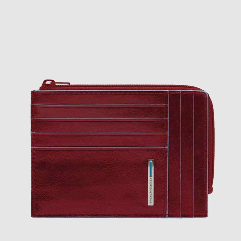 Portafoglio Piquadro Bustina porta carte di credito Blue Square rosso PU1243B2R/R