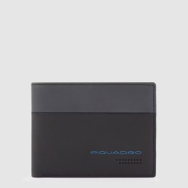 Piquadro Men’s wallet with coin pocket Urban Black/Grey PU257UB00R/NGR