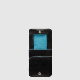 Portamonete morbido a tacco quadrato Piquadro Blue Square nero PU2636B2/N