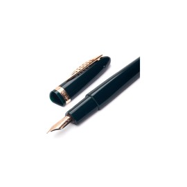 Penna Stilografica Pineider Tempi Moderni British Racing Green Rose gold pennino EF