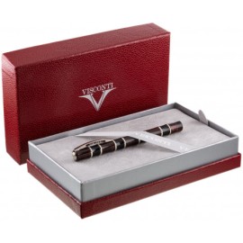 Visconti Asia 红色赛璐珞钢笔，23Kt 细笔尖