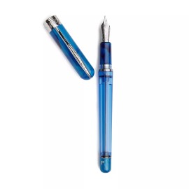 Pineider Avatar Twin Tank Touchdown Fountain Pen Neptune Blue FP EF