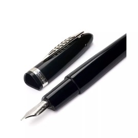 Pineider Penna Stilografica Tempi Moderni Black Palladium- Pennino M