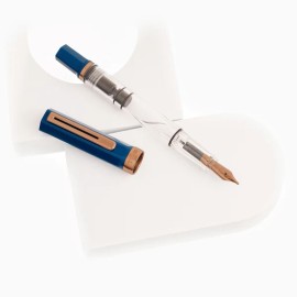 Penna stilografica Twsbi Eco Indigo Blu&Bronze EF M7449560