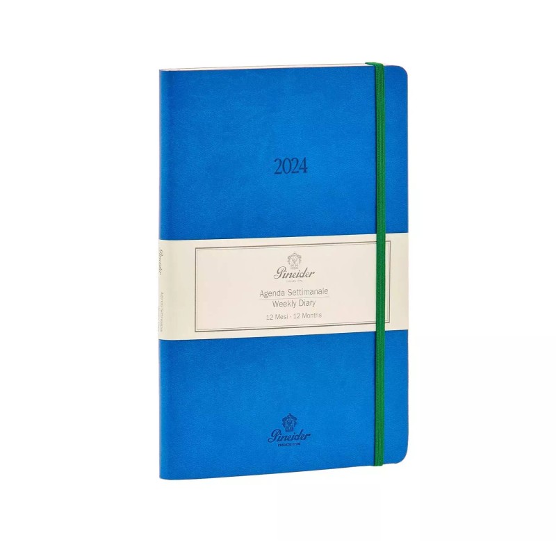 Agenda settimanale Pineider Funky 12 mesi 2024 Deep Blue - 14.5x21 cm