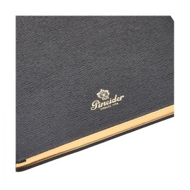 Pineider Lined Notes Milano Midnight Black Gold 14,5x21 cm 099107 379