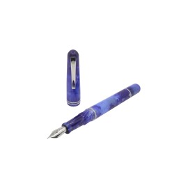 Penna stilografica Gioia Metis Blue Aesthetic Silver - Pennino F