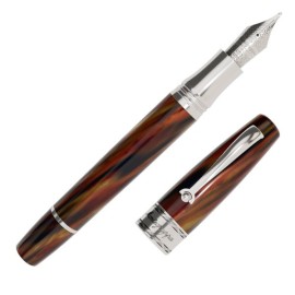 Montegrappa Extra Otto 1930 Fountain pen Turtle Brown - Fine nib