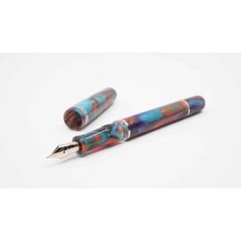 Penna stilografica Gioia Metis Blue Aesthetic silver - Pennino F