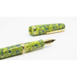 Penna stilografica Gioia Metis Giallo Colibrì Gold - Pennino F