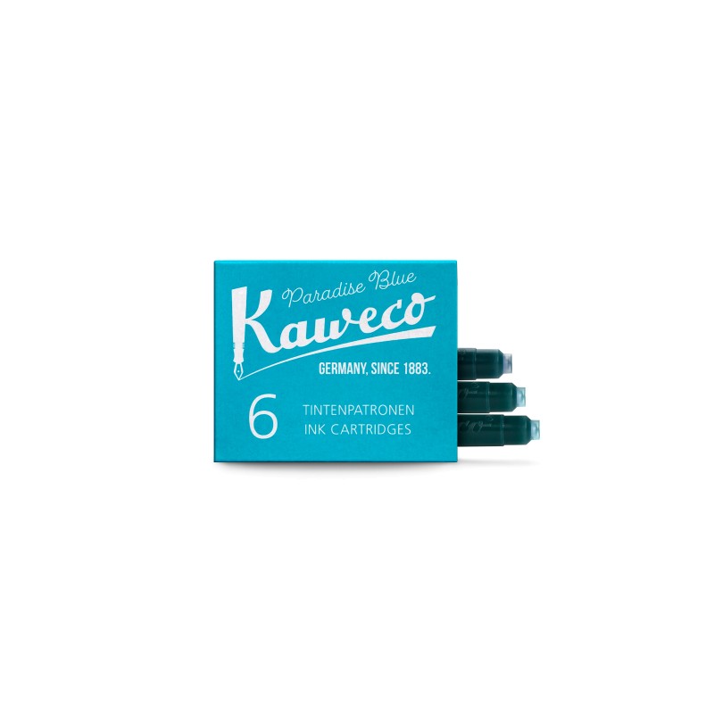 Cartucce d'inchiostro Kaweco Paradise Blue 6 pezzi