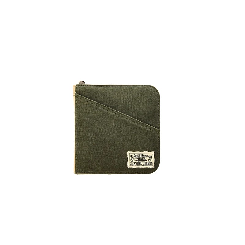 Esterbrook Portapenne con zip 20 posti Army Green