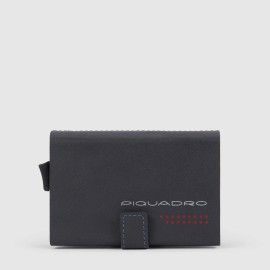 Piquadro Double compact wallet with sliding system Black/Grey PP5961UB00R/NGR