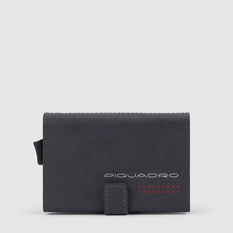 Piquadro Compact wallet doppio per banconote e carte grigio/nero PP5961UB00R/NGR