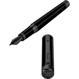 Montegrappa Zero IP Fountain Pen Ultra-Black - Fine steel nib