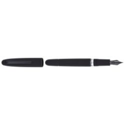 Raven Black Matte fountain pen with EF push piston