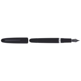 Raven Black Matte fountain pen with EF push piston