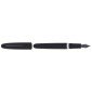 Raven black matte fountain pen with push piston F