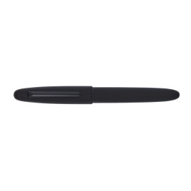 Raven black matte fountain pen with push piston F