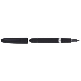 Penna stilografica Estie Raven black matte con push piston pennino M