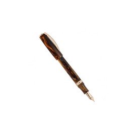 Visconti Medici Radica yellow gold fountain pen, M nib