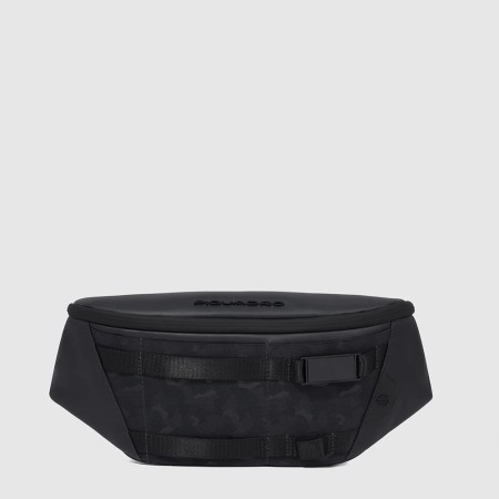 Piquadro Bum Bag in recycled fabric Black CA6167FX/N