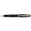 Aurora Style Fountain pen Black Gold trim Fine nib  E12-DNF