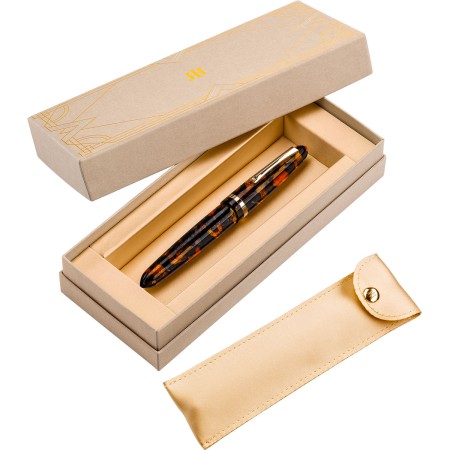 Montegrappa Venetia Fountain Pen Havana Amber 14k F nib