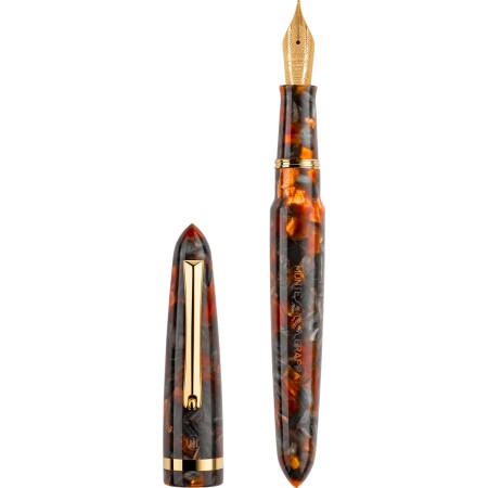 Montegrappa Venetia Fountain Pen Plume Agate 14k F nib