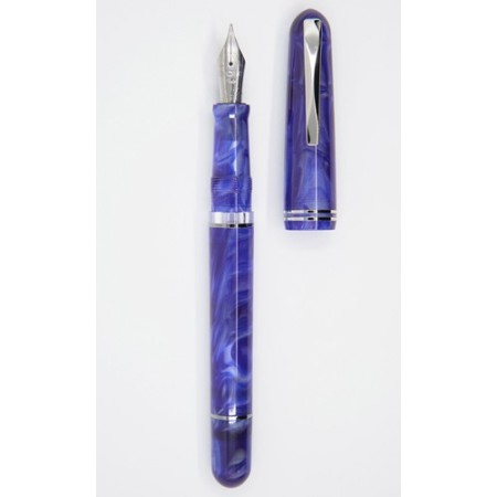 Penna stilografica Gioia Metis Blue Aesthetic Silver - Pennino F