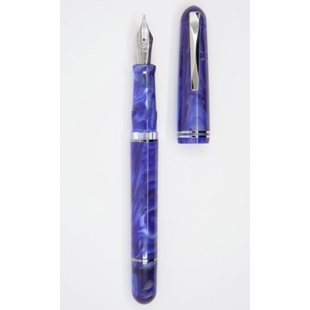Penna stilografica Gioia Metis Blue Aesthetic silver - Pennino F