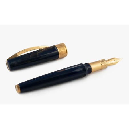 Visconti Mirage Mythos Zeus Nib F Blue/Bronze fountain pen