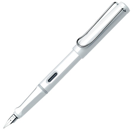 Set Lamy - Penna stilografica Safari bianco F + Taccuino softcover A5 bianco