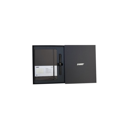 Set Lamy - penna stilografica Safari umbra F + taccuino softcover A5 umbra