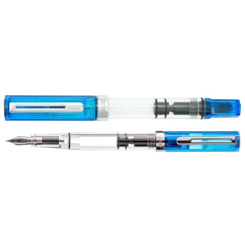 Penna stilografica Twsbi Eco Blu trasparente pennino F M2530170