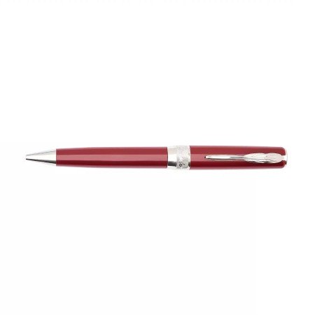 Pineider Classic Ballpoint Pen Bordeaux Palladium Trims