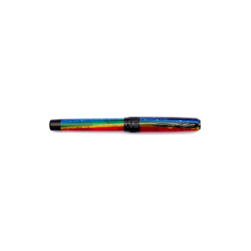 Penna stilografica Pineider Arco Trims Black Rainbow FP F