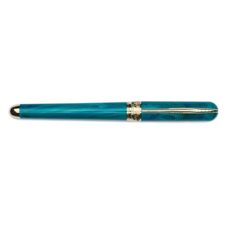 Pineider Avatar De LuxeGold Fountain pen Abalone Green  - Fine nib