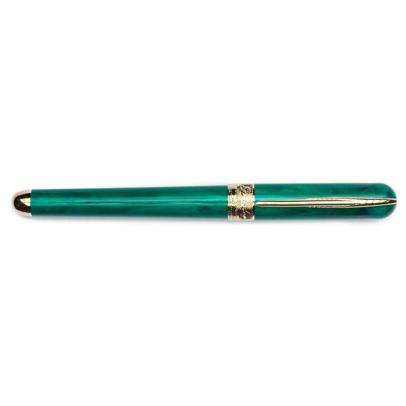 Pineider Avatar Deluxe Gold  Fountain pen Forest Green - Fine nib