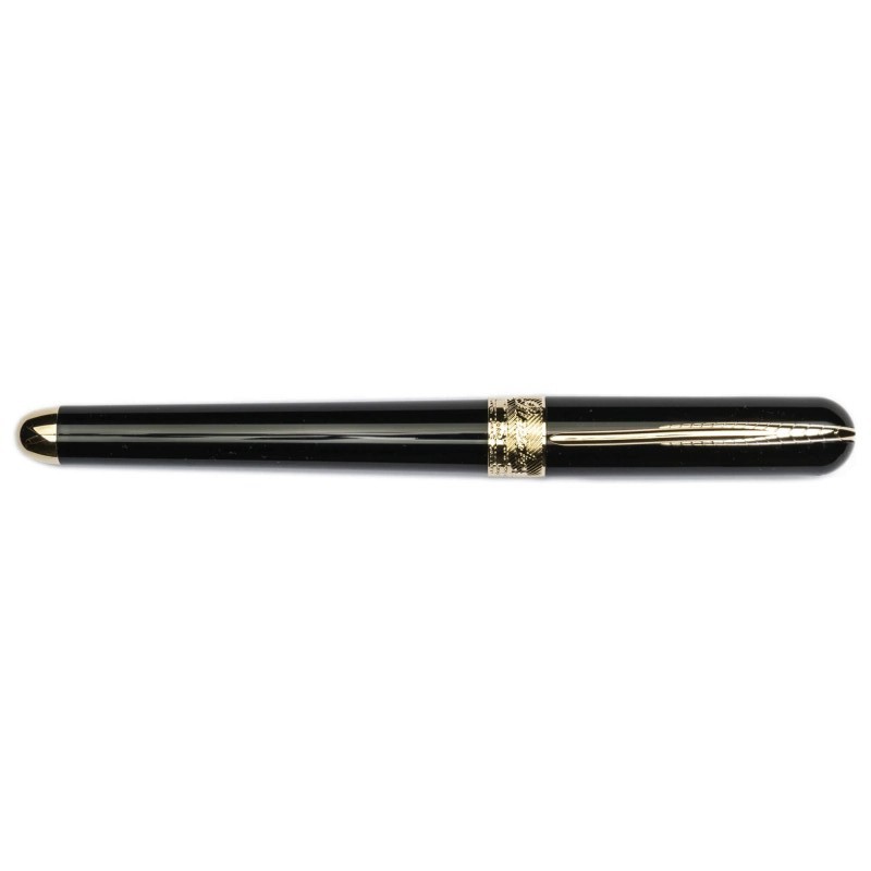 Penna stilografica Pineider Avatar De Luxe Gold Graphene Black EF