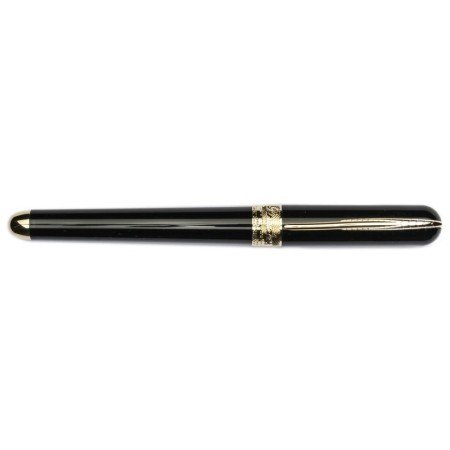 Pineider Avatar De Luxe Gold Fountain Pen Graphene Black - Fine nib